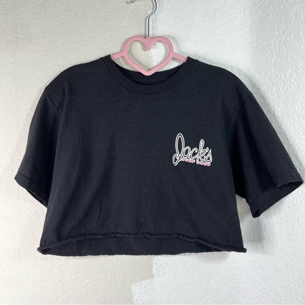 Jack’s Surf Shop Black Self-Cropped Graphic Short Sleeve Tee